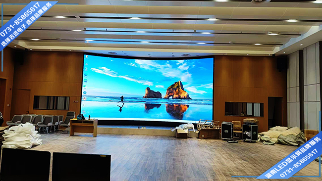 岳陽某博物館會議大廳軟模組LED顯示屏